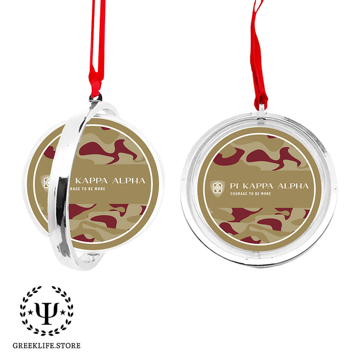 Pi Kappa Alpha Christmas Reversible Flat Round Ornament