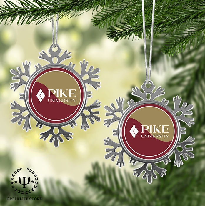 Pi Kappa Alpha Christmas Ornament - Snowflake Metal