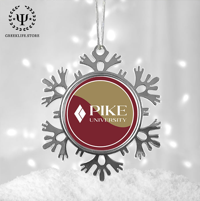 Pi Kappa Alpha Christmas Ornament - Snowflake Metal