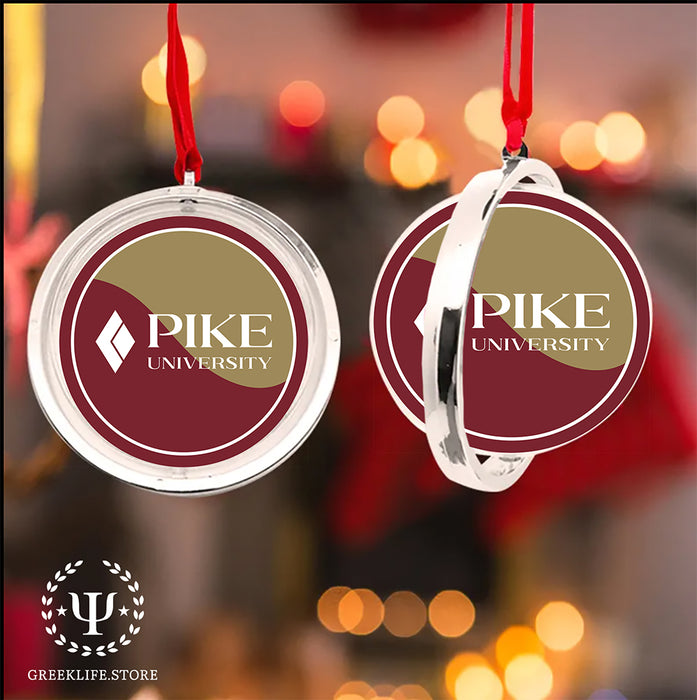 Pi Kappa Alpha Christmas Reversible Flat Round Ornament