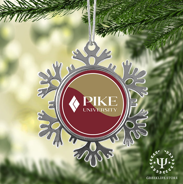 Pi Kappa Alpha Christmas Ornament - Snowflake Metal