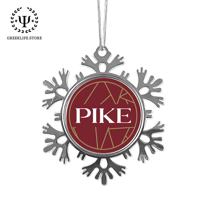 Pi Kappa Alpha Christmas Ornament - Snowflake Metal