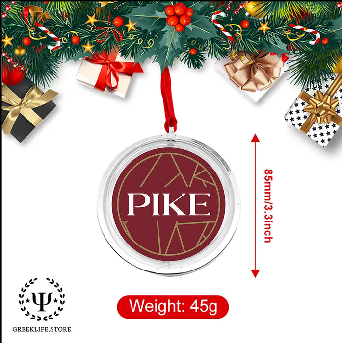 Pi Kappa Alpha Christmas Reversible Flat Round Ornament