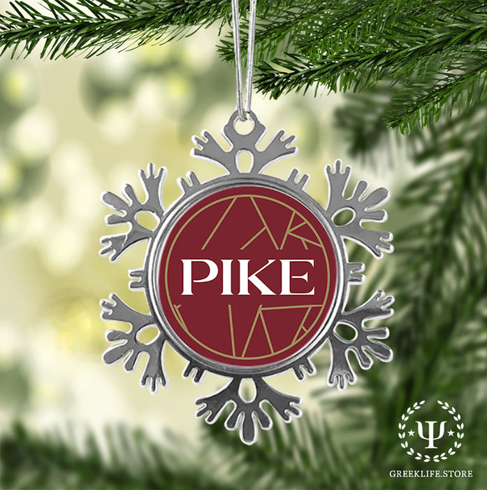 Pi Kappa Alpha Christmas Ornament - Snowflake Metal