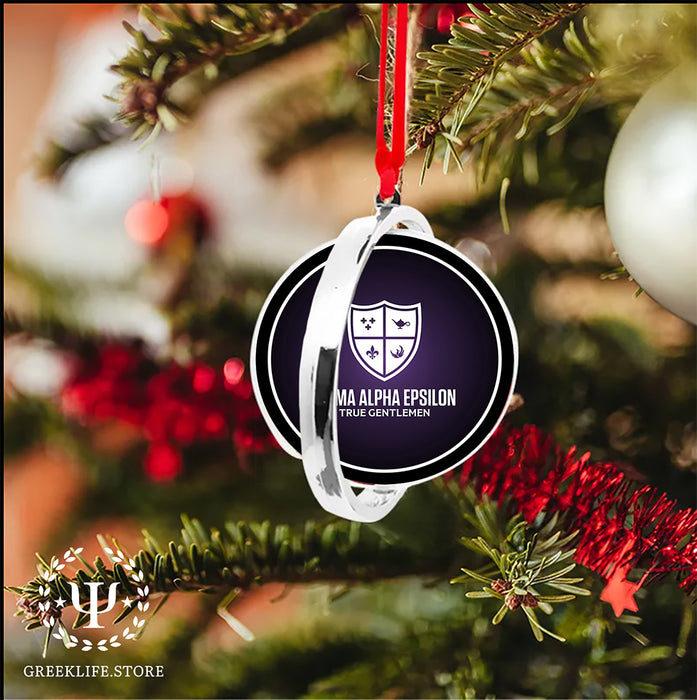 Sigma Alpha Epsilon Christmas Reversible Flat Round Ornament