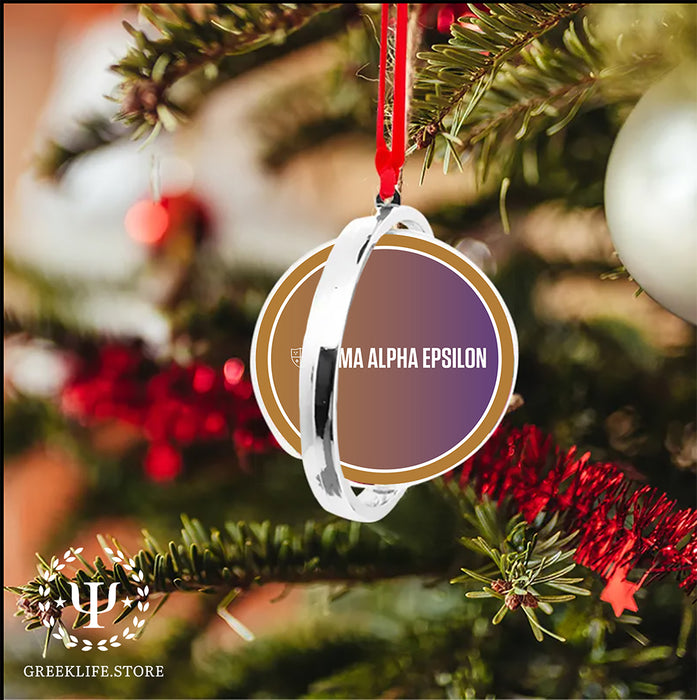 Sigma Alpha Epsilon Christmas Reversible Flat Round Ornament