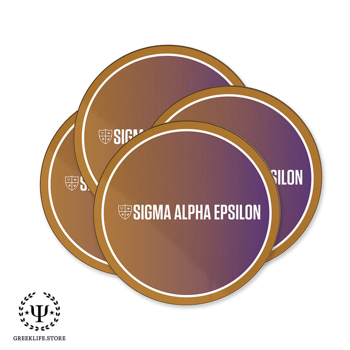 Sigma Alpha Epsilon Beverage coaster round (Set of 4)