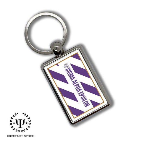 Sigma Alpha Epsilon Keychain Rectangular