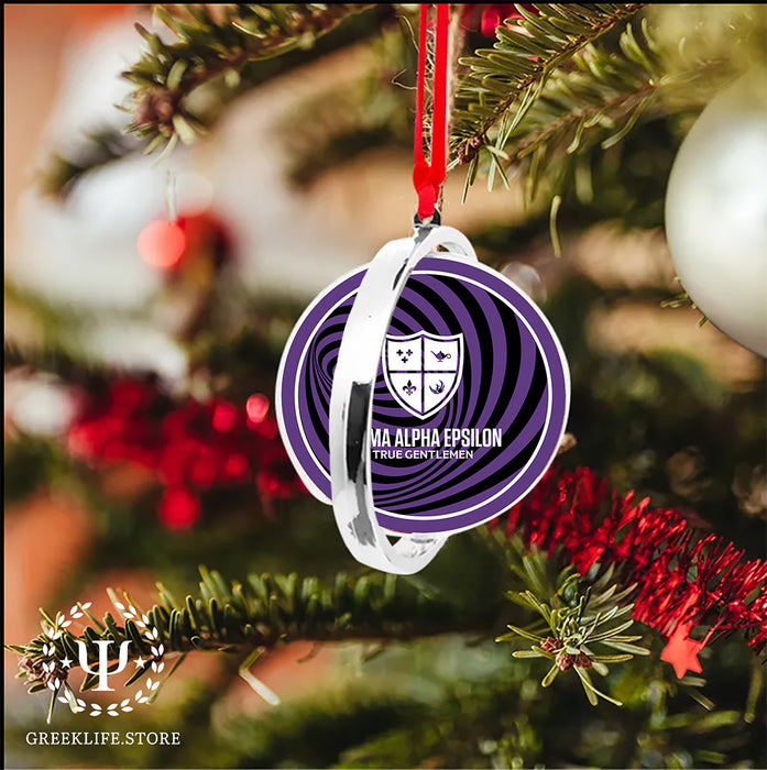 Sigma Alpha Epsilon Christmas Reversible Flat Round Ornament