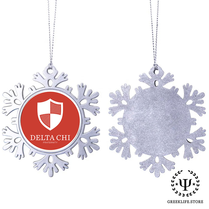 Delta Chi Christmas Ornament - Snowflake Metal