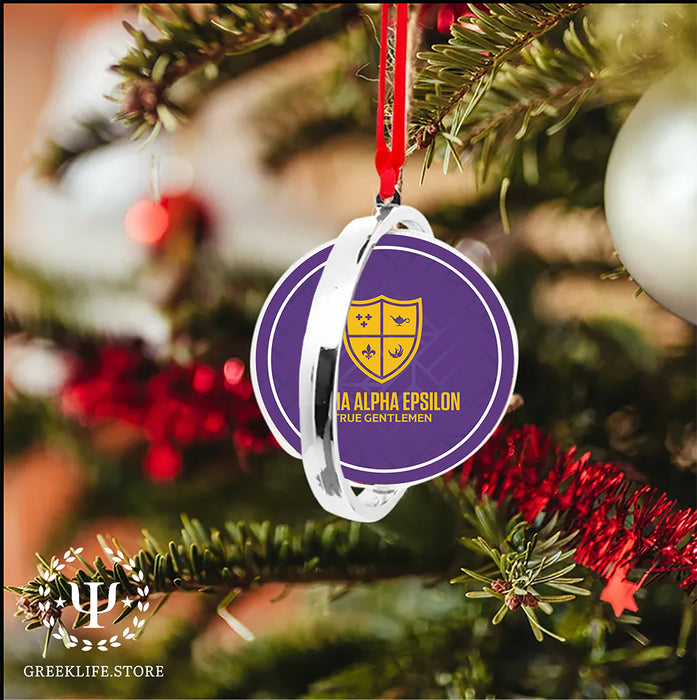 Sigma Alpha Epsilon Christmas Reversible Flat Round Ornament