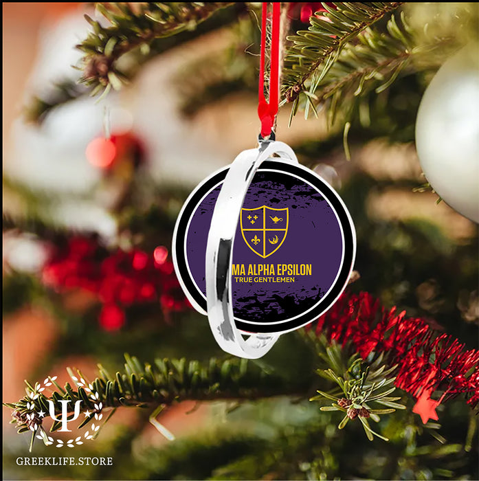 Sigma Alpha Epsilon Christmas Reversible Flat Round Ornament