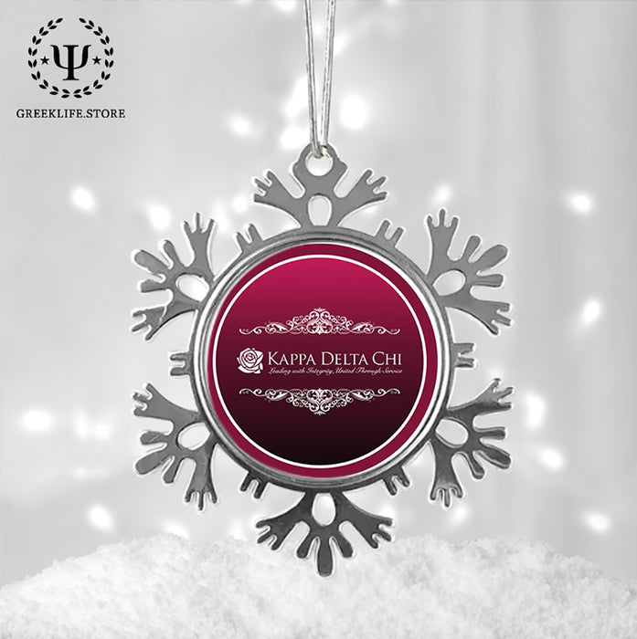 Kappa Delta Chi Christmas Ornament - Snowflake Metal
