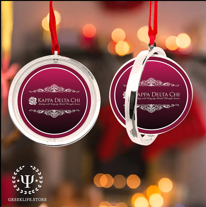 Kappa Delta Chi Christmas Reversible Flat Round Ornament