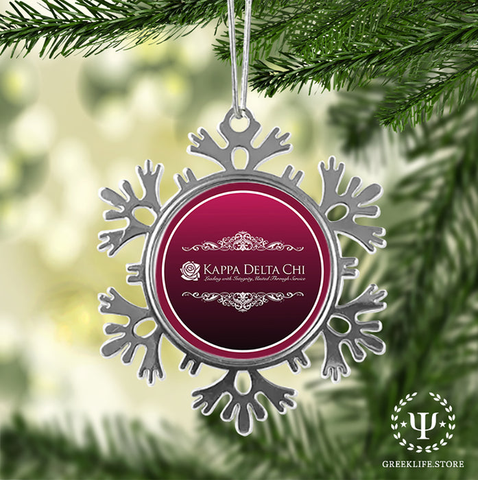 Kappa Delta Chi Christmas Ornament - Snowflake Metal
