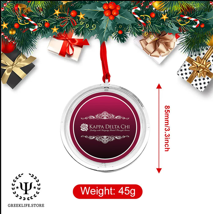 Kappa Delta Chi Christmas Reversible Flat Round Ornament