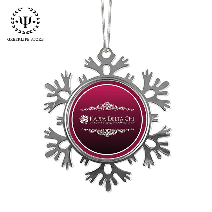 Kappa Delta Chi Christmas Ornament - Snowflake Metal