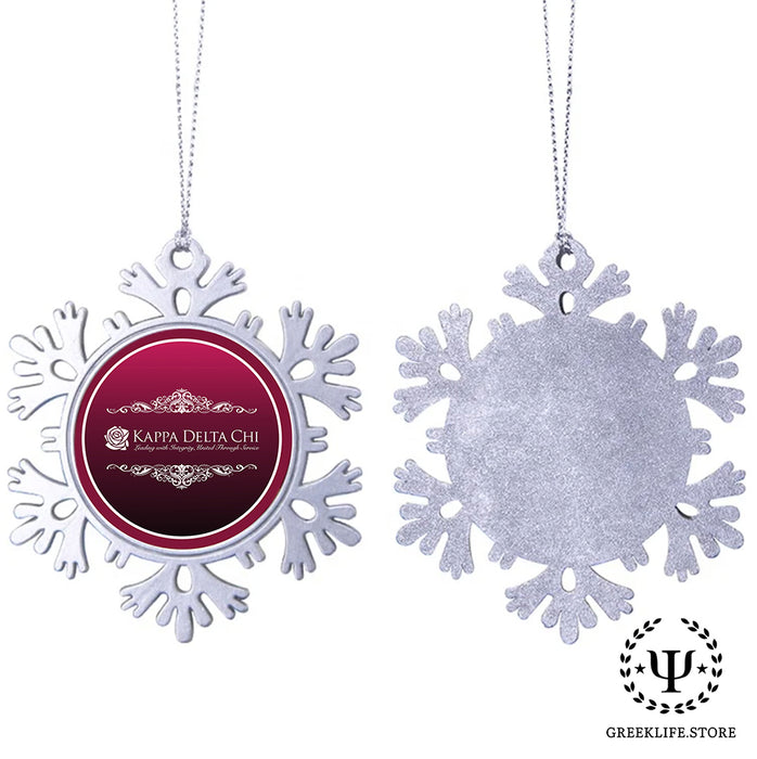 Kappa Delta Chi Christmas Ornament - Snowflake Metal