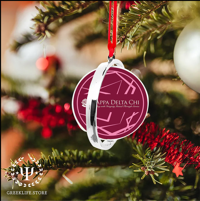 Kappa Delta Chi Christmas Reversible Flat Round Ornament
