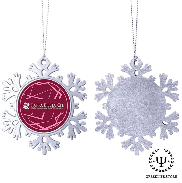 Kappa Delta Chi Christmas Ornament - Snowflake Metal