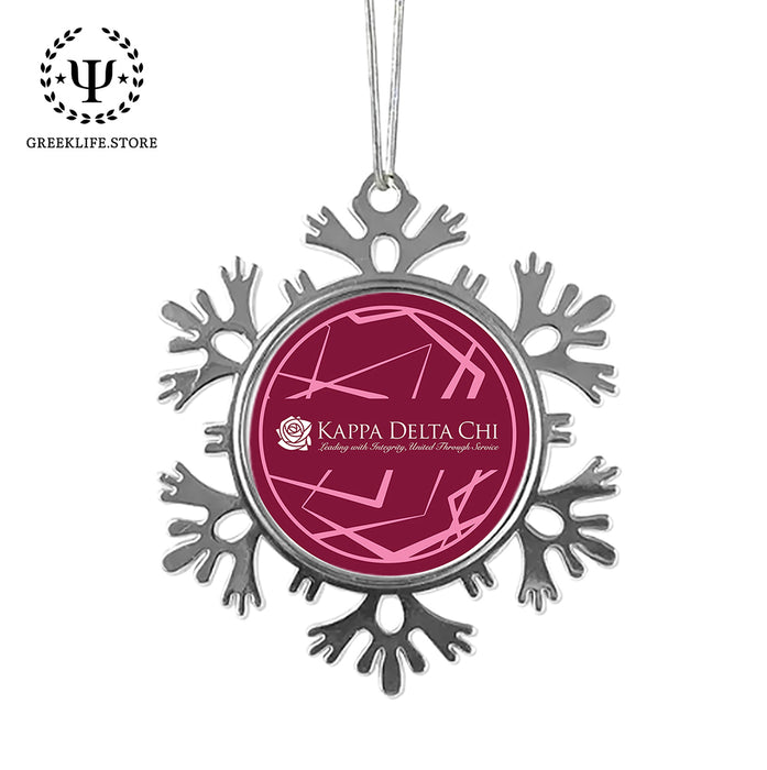 Kappa Delta Chi Christmas Ornament - Snowflake Metal