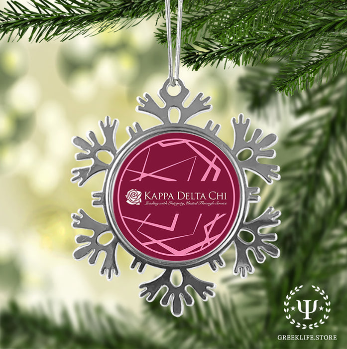 Kappa Delta Chi Christmas Ornament - Snowflake Metal