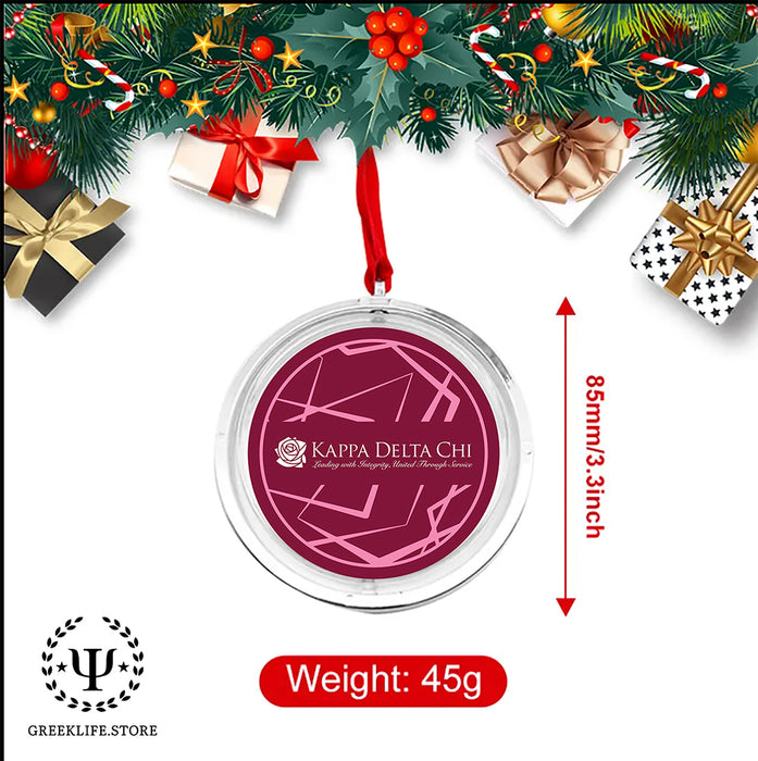 Kappa Delta Chi Christmas Reversible Flat Round Ornament