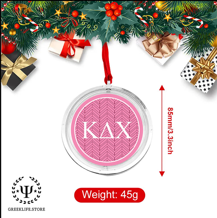 Kappa Delta Chi Christmas Reversible Flat Round Ornament