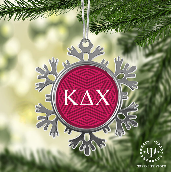 Kappa Delta Chi Christmas Ornament - Snowflake Metal