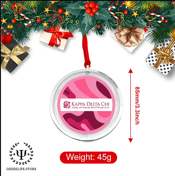 Kappa Delta Chi Christmas Reversible Flat Round Ornament