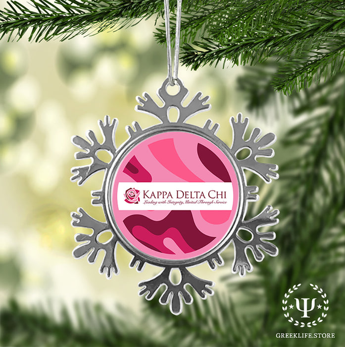 Kappa Delta Chi Christmas Ornament - Snowflake Metal