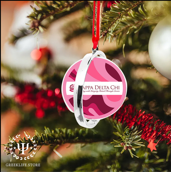 Kappa Delta Chi Christmas Reversible Flat Round Ornament