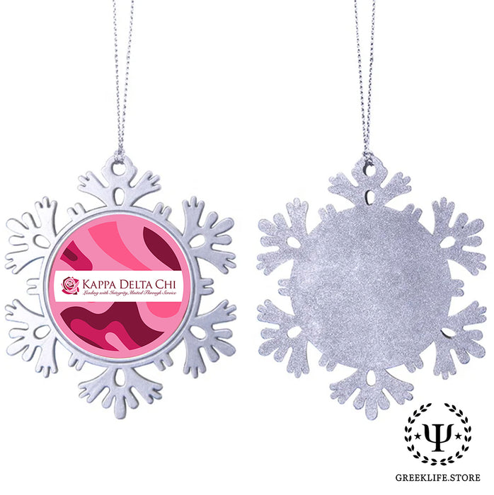 Kappa Delta Chi Christmas Ornament - Snowflake Metal