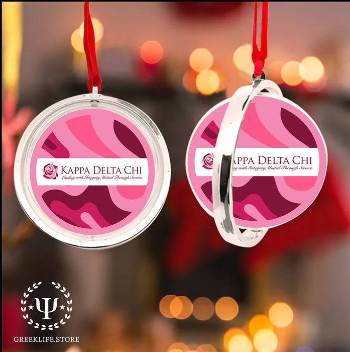 Kappa Delta Chi Christmas Reversible Flat Round Ornament
