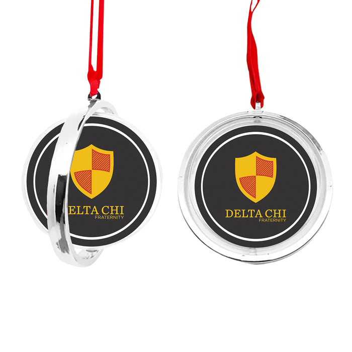 Delta Chi Christmas Reversible Flat Round Ornament