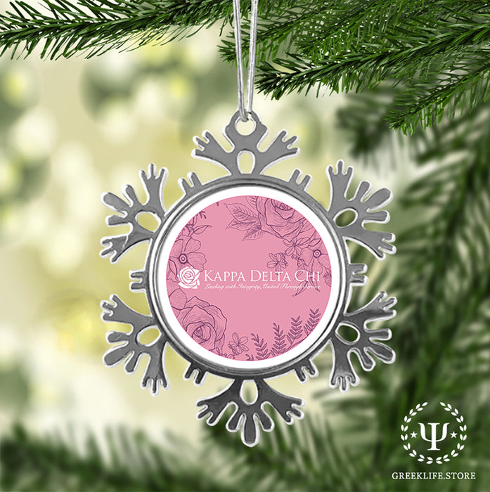 Kappa Delta Chi Christmas Ornament - Snowflake Metal