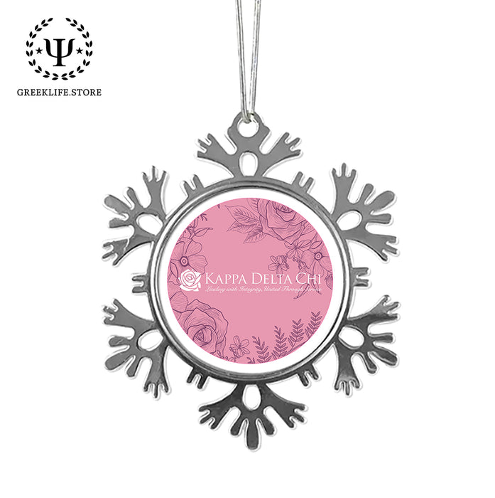 Kappa Delta Chi Christmas Ornament - Snowflake Metal