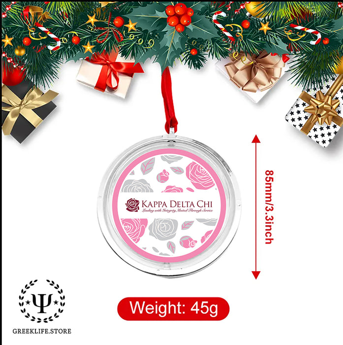 Kappa Delta Chi Christmas Reversible Flat Round Ornament