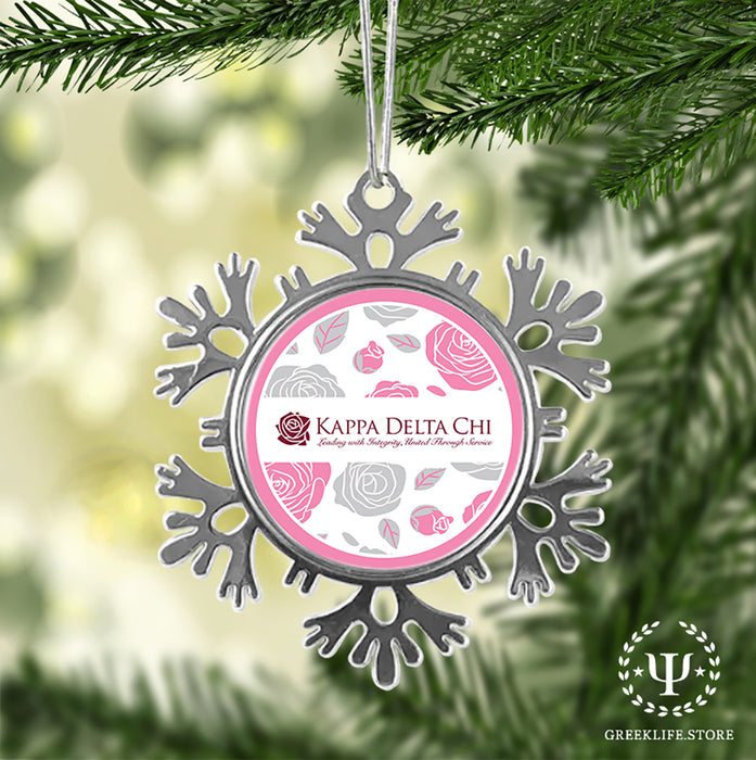 Kappa Delta Chi Christmas Ornament - Snowflake Metal