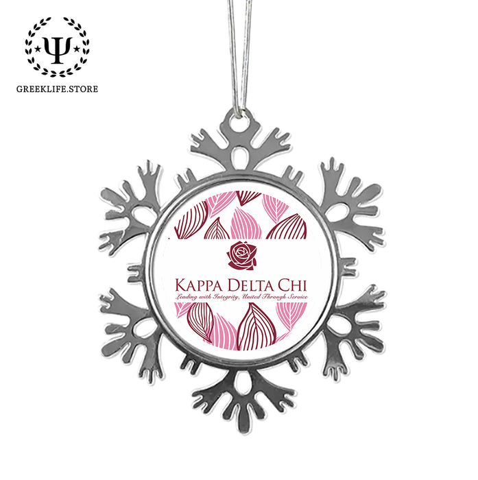 Kappa Delta Chi Christmas Ornament - Snowflake Metal