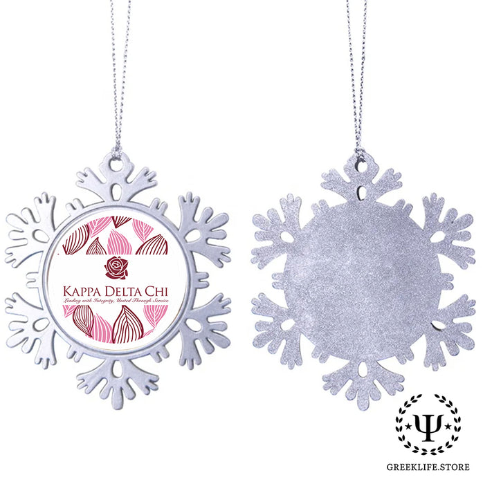 Kappa Delta Chi Christmas Ornament - Snowflake Metal