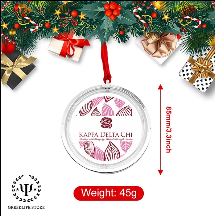 Kappa Delta Chi Christmas Reversible Flat Round Ornament