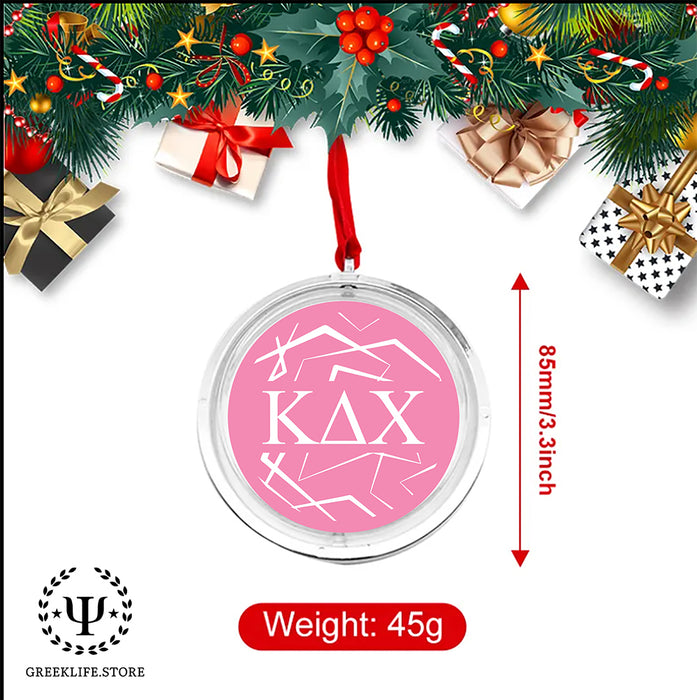 Kappa Delta Chi Christmas Reversible Flat Round Ornament