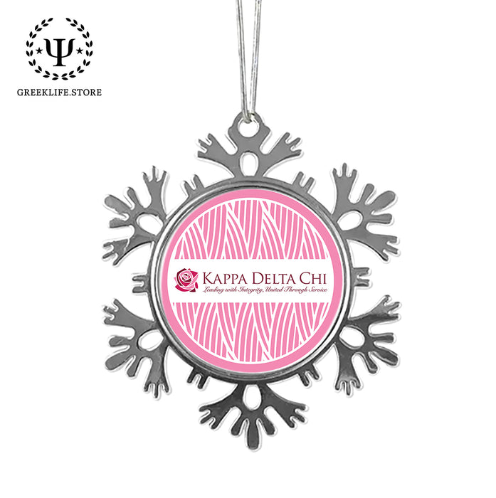 Kappa Delta Chi Christmas Ornament - Snowflake Metal