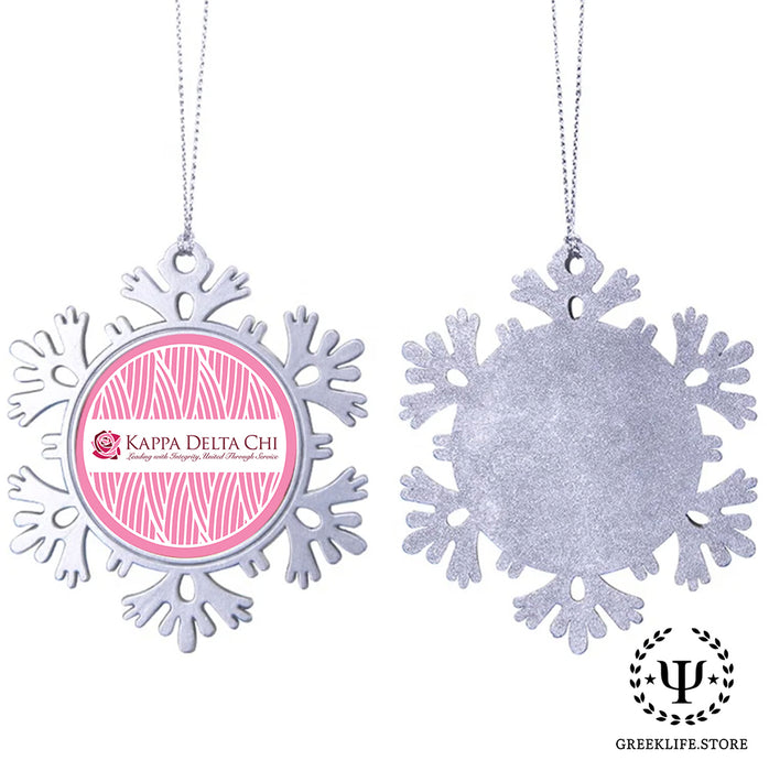 Kappa Delta Chi Christmas Ornament - Snowflake Metal
