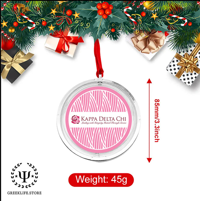 Kappa Delta Chi Christmas Reversible Flat Round Ornament