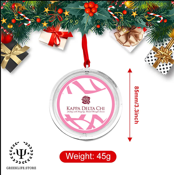 Kappa Delta Chi Christmas Reversible Flat Round Ornament