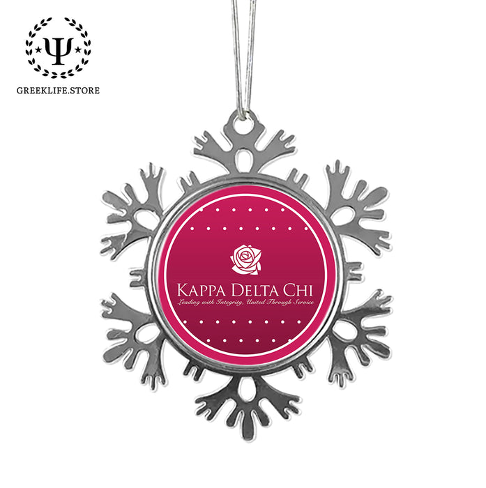 Kappa Delta Chi Christmas Ornament - Snowflake Metal