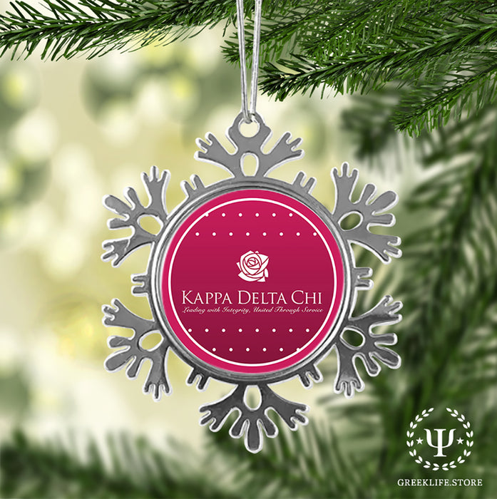 Kappa Delta Chi Christmas Ornament - Snowflake Metal