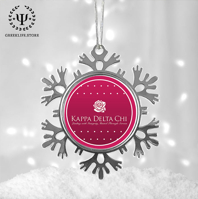 Kappa Delta Chi Christmas Ornament - Snowflake Metal